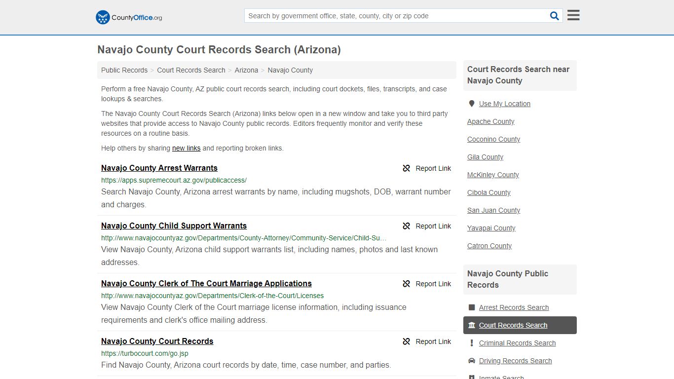 Court Records Search - Navajo County, AZ (Adoptions ...